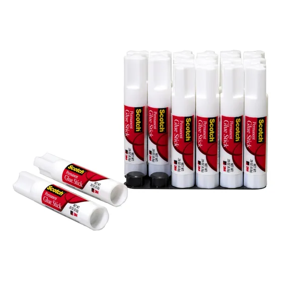 Glue Stick Scotch 8 Ml, Pacote Com 18 Unidades, Sem Ácido E 
