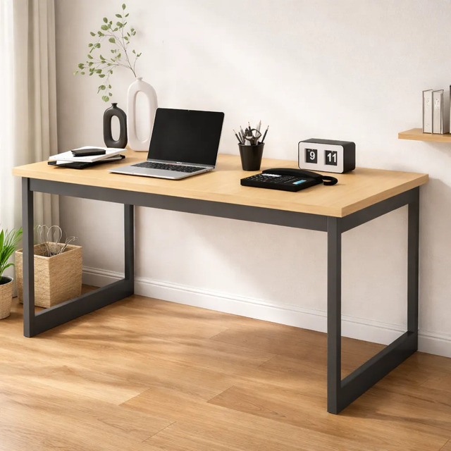 Mesa Escritório Mb Industrial 150x60cm Madeira E Metal Mesa Escritório Mb Industrial 150x60cm Madeira E Metal