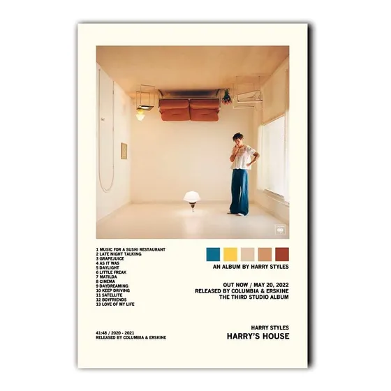 Cuadros Decorativos Harry Styles Álbum Music Tracklist
