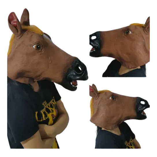 Máscara De Látex Cabeza De Caballo