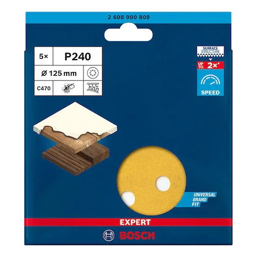 Lija Excentrica Grano 240 X 5 Bosch Expert 2608.900.809-000 Cantidad de granos -1
