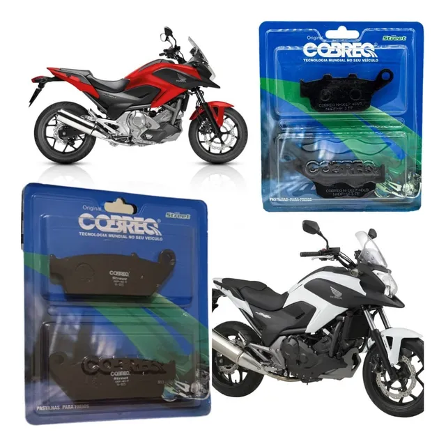 Kit Par Pastilhas Freio Dianteira+traseira Nc 700x Sem Abs 