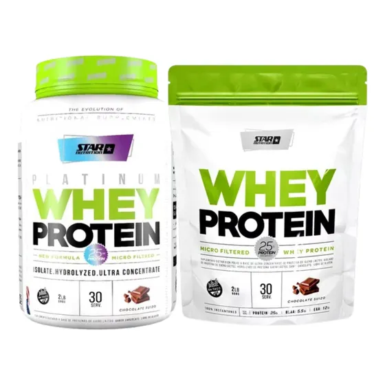 Star Nutrition Whey Protein 2lbs + Doypack Whey Protein 2lbs