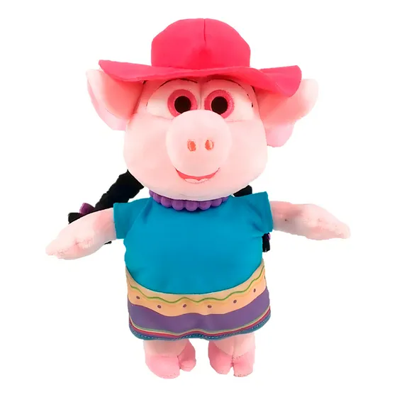 Peluche Musical Chancha Pancha Chico - Granja De Zenón - Vaj Color Rosa