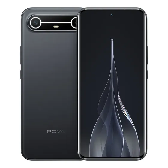 Tecno Pova Slim 5G curvo 3D, el más delgado del mundo 256gb Rom 8gb+8gb Ram+50GB Cloud Dual Sim MediaTek Dimensity 6400 5160mah Carga Rápida de 45w 6.78 Amoled 1.5K y 144hz Nfc 50mp 5.95mm Negro