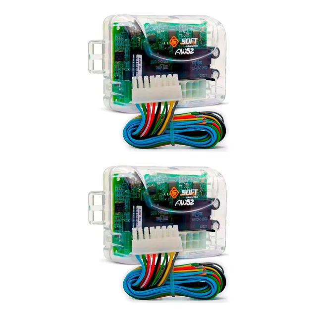 2 Modulo Vidro Elétrico Subida Descida Soft Aw52 52 4 Portas