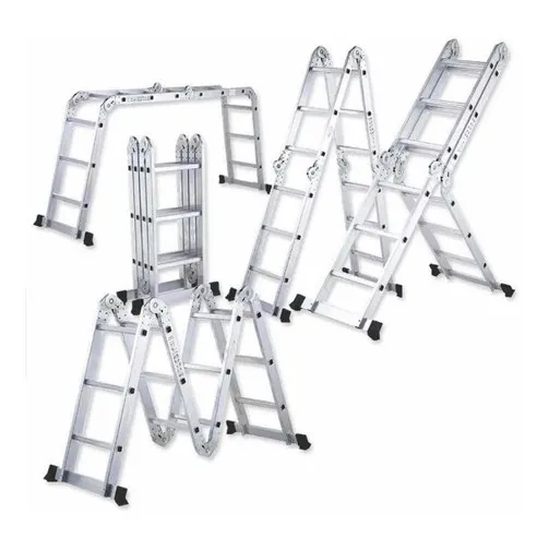 Escalera Multifuncional Plegable 12 Pasos En Aluminio X-home