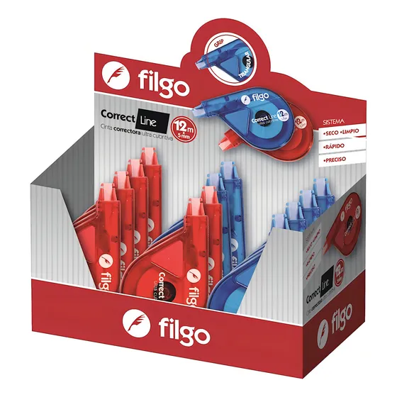 Cinta Correctora Filgo 12mt Caja X12 Unidades Wl-512/12