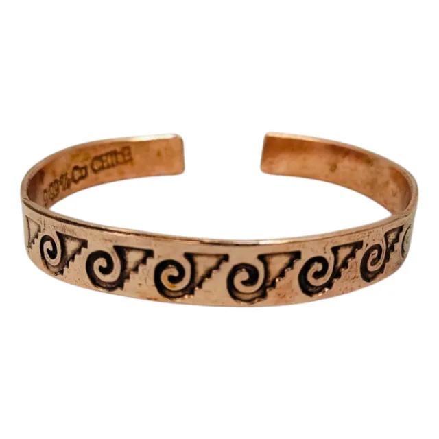 Pulsera De Cobre Puro Artesania Chilena Estilo Etnico