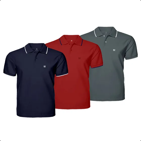 Kit 3 Camisas Polo G1 Ao G6 Plus Size Tamanho Especial