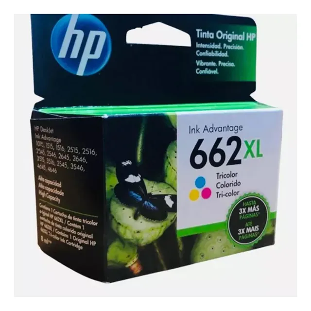 Cartucho Tinta Para Hp 662xl Cz106al Color