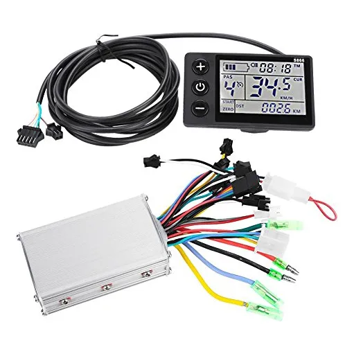 24v-36v Controlador Del Motor,controlador De Velocidad Del Moto Para Bicicleta Sin Escobillas De Bicicleta Eléctrica Con Panel De Pantalla Lcd Impermeable,kit Bicicleta Electrica (24v/36v 350w)