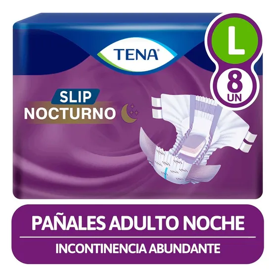 Pañal Adulto Incontinencia Tena Slip Nocturno Talla G 8u Talle Grande