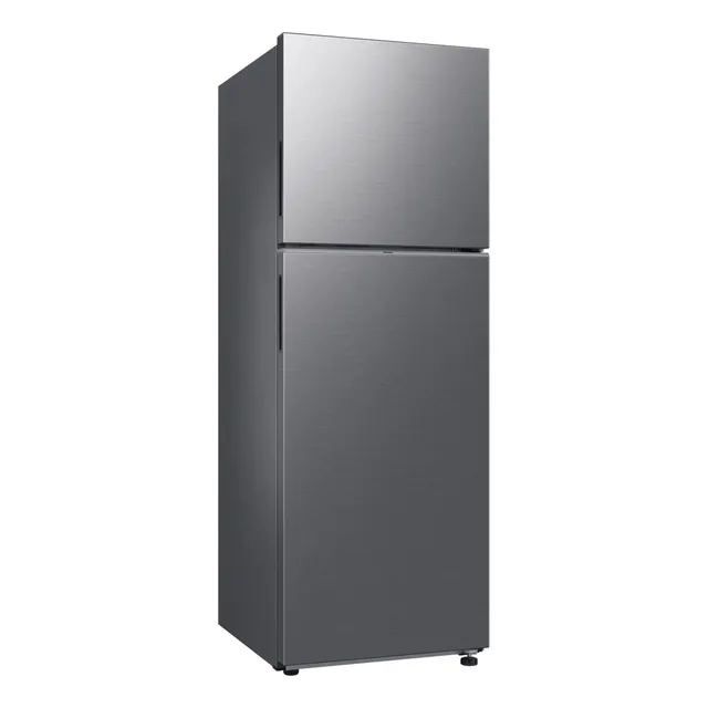 Refrigerador Samsung Top Mount 12ft Hielos Giratoria Acero Color Gris