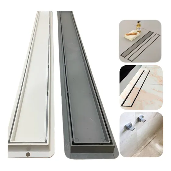 Ralo Banheiro Dami Linear Oculto Seca O Piso 6x70 Invisível Sifonado 70cm Cor Cinza
