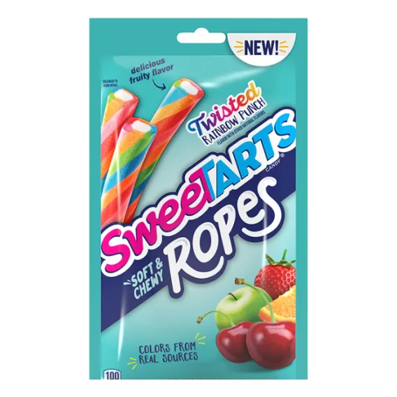 Sweetarts Soft & Chewy Ropes Twisted Rainbow Punch 85 Gr