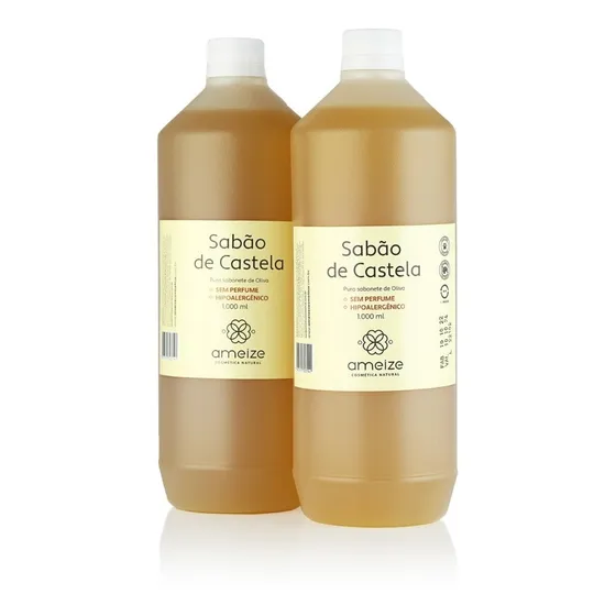 Sabão De Castela Líquido 100% Natural Sem Aroma 2 Litros 