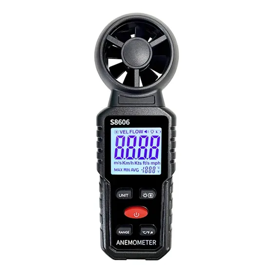 Medidor De Viento Con Anemómetro S8606 Para Medir El Aire In