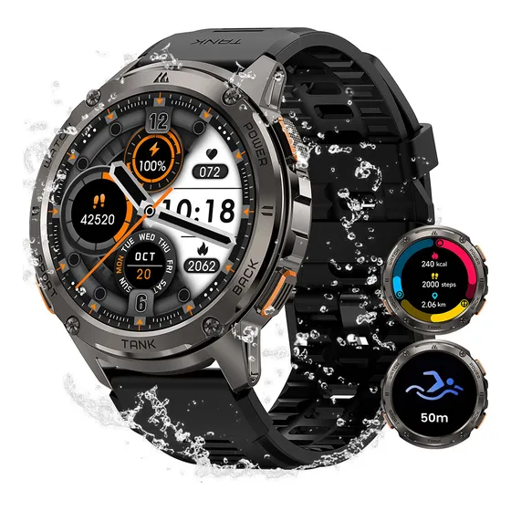 Smartwatch Kospet T3 Monitor Sueño Reloj Inteligente 10atm Relojes Inteligentes Para Hombres Detección De Presión Arterial Detección De Oxígeno En Sangre Monitoreo Del Estrés Monitoreo Del Sueño