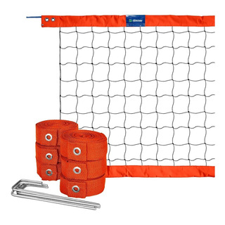 Kit Vôlei Praia Laranja - Rede Ofi 2 Faixas + Fita Marcação Kit Vôlei Praia Laranja - Rede Ofi 2 Faixas + Fita Marcação