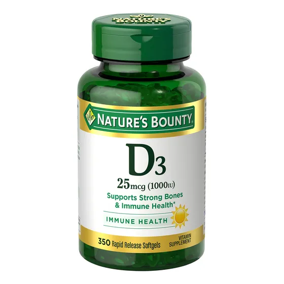 Cápsulas Blandas De Vitamina D3 Nature's Bounty 1000 Ui, 350