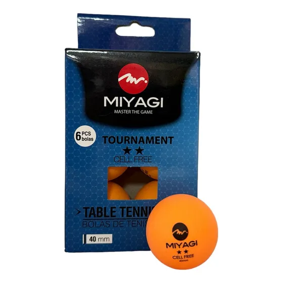 Bolas Para Ping Pong Miyagi 2 Estrellas X6 Unidades Blancas