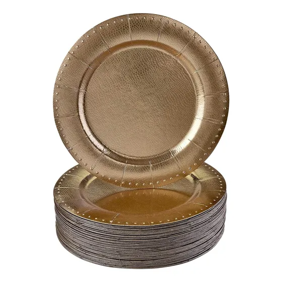 Placas De Cargador De Cucharas De Plata Para Fiesta (10 Cena