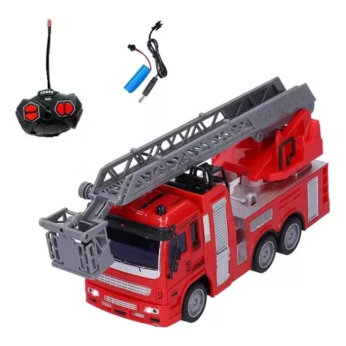 Camión Bombero A Control Remoto Con Batería Recargable 
