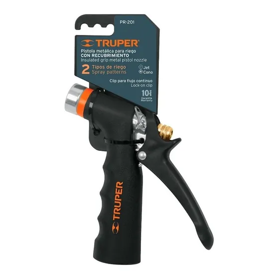 Pistola Para Riego Jardin Metal C/refuerzo Pvc Pr-201 Truper