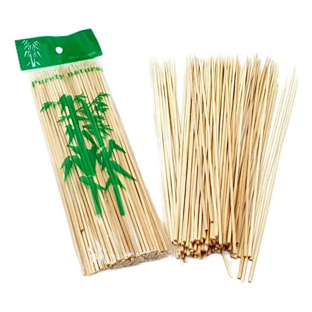Palitos De Brochet Madera Bambu Para Alimentos 25cm Pack X85
