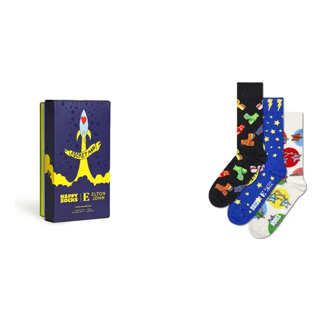 Happy Socks Pack 3 Medias Regalo - Elton John