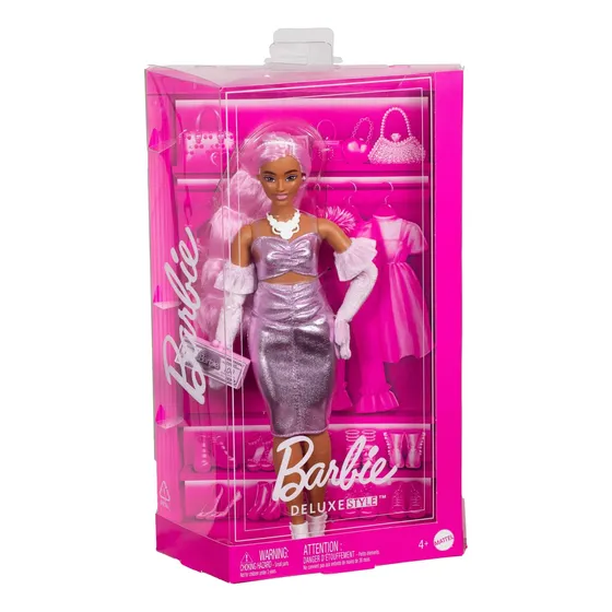 Barbie Deluxe Style Muñeca Barbie Con Cabello Rosa / H