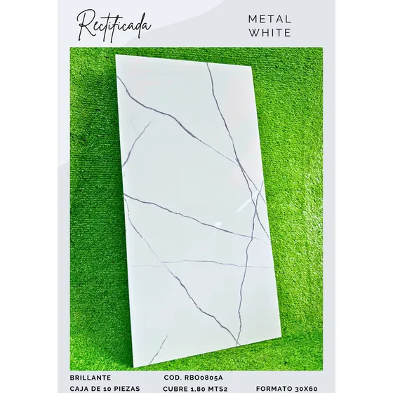 Cerámica Tipo Porcelanato Blanco Carrara Importado