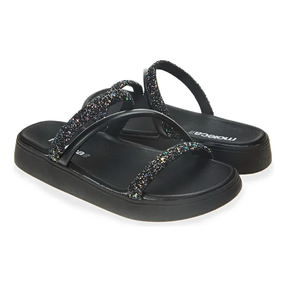 Papete Feminina Com Tiras Em Glitter Moleca