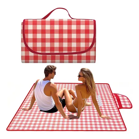 2x2m Esteira Grande Piquinique Praia Toalha Impermeável