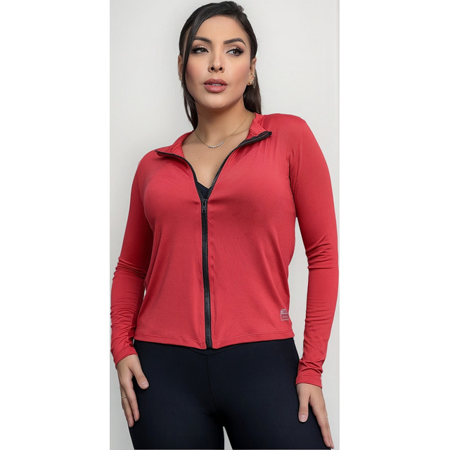 Casaco Fit Blusa Treino Proteção Solar Uv Corrida Ziper Slim Casaco Fit Blusa Treino Proteção Solar Uv Corrida Ziper Slim