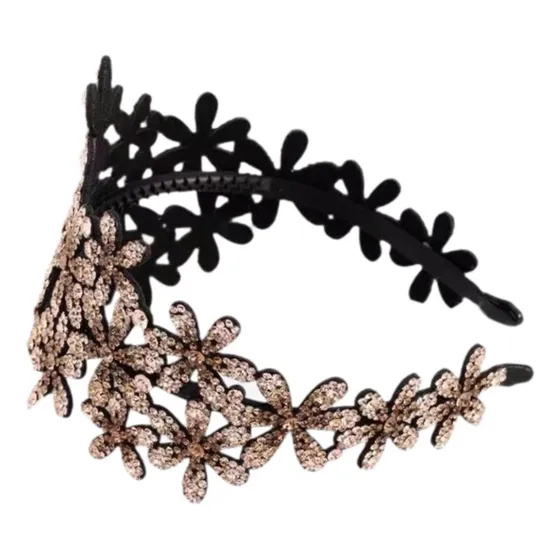 Tiara Larga Com Joias, Argola De Cabelo, Acessórios, Pente