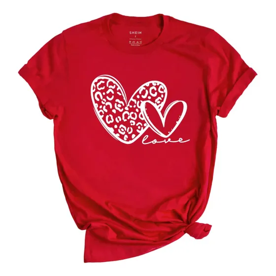 Blusa De Dama Roja De Algodón Shein Importada 