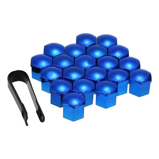 Para Tapa De Perno De Cubierta De Tuerca Cromada Azul Azul Para Tapa De Perno De Cubierta De Tuerca Cromada Azul Azul