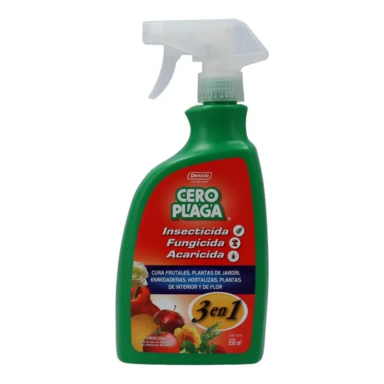 Cero Plaga 3 En 1 Insecticida - Fungicida - Acaricida 650cc