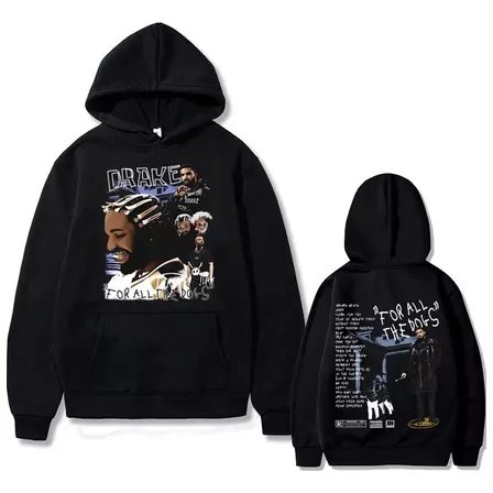 Sudadera Con Capucha Con Estampado Gráfico De Rapper Drake F