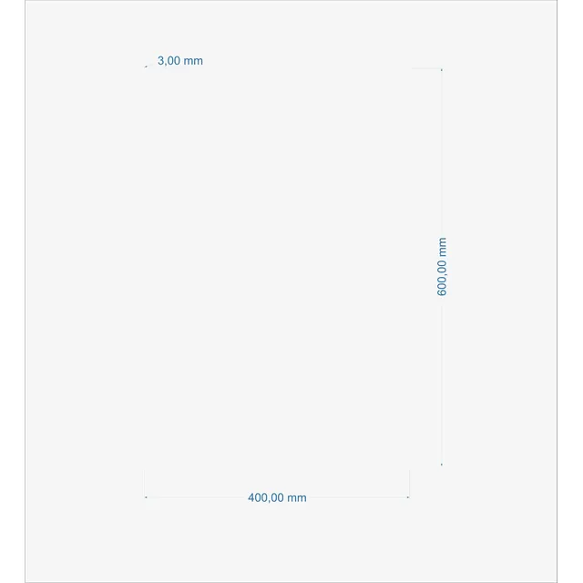 Acrílico 3 Mm Transparente Medidas 60 X 40 Cm Pack (2 Pieza)