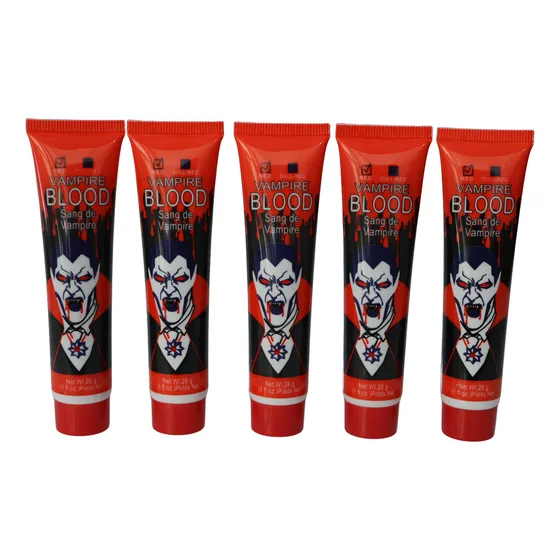 6 Sangre Falsa Liquida Disfraz Halloween Mayoreo