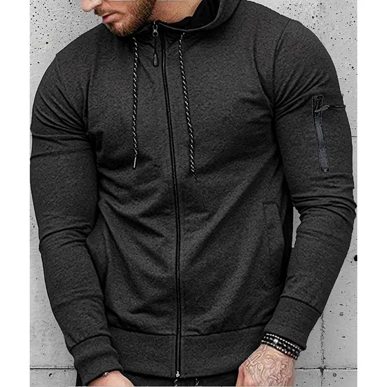 Sudadera Hombre Con Capucha De Calidad Con Cierre Hoodie