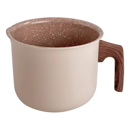 Caneca Para Fogao Inducao Leiteira Fervedor 1,8l Crema Cor Bege