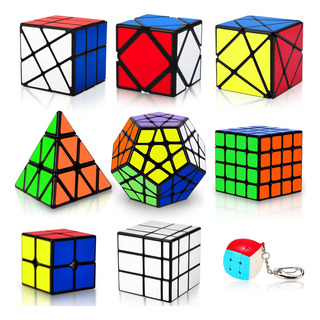 Speed Cube Set, Puzzle Cube, Paquete De 9 Cubos Mágicos Py Speed Cube Set, Puzzle Cube, Paquete De 9 Cubos Mágicos Py