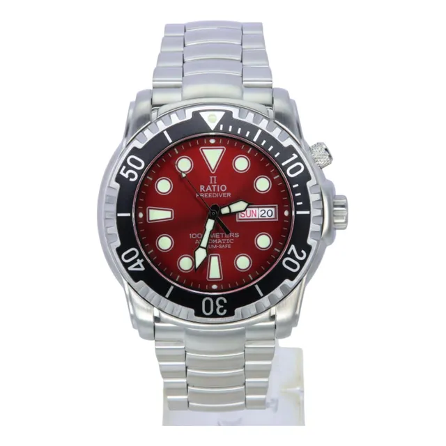 Ratio Freediver Helium-safe Dive Reloj Zafiro Cristal 318p8