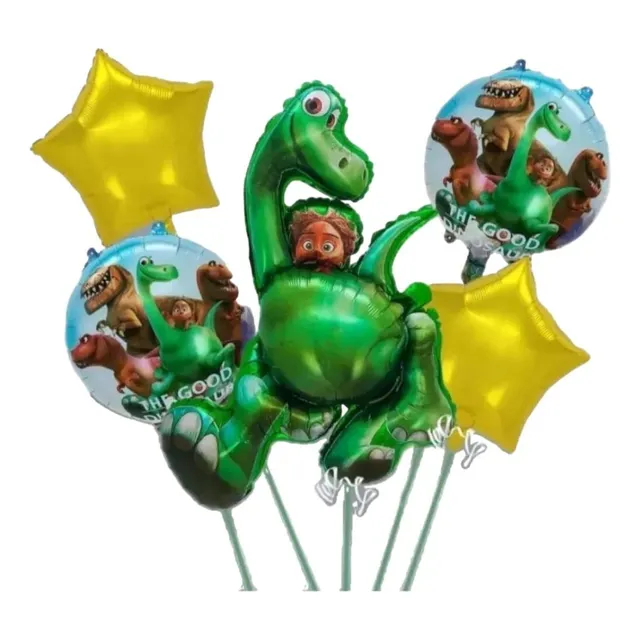 Set De 5 Globos Fiesta Infantil Un Gran Dinosaurio Decoraci