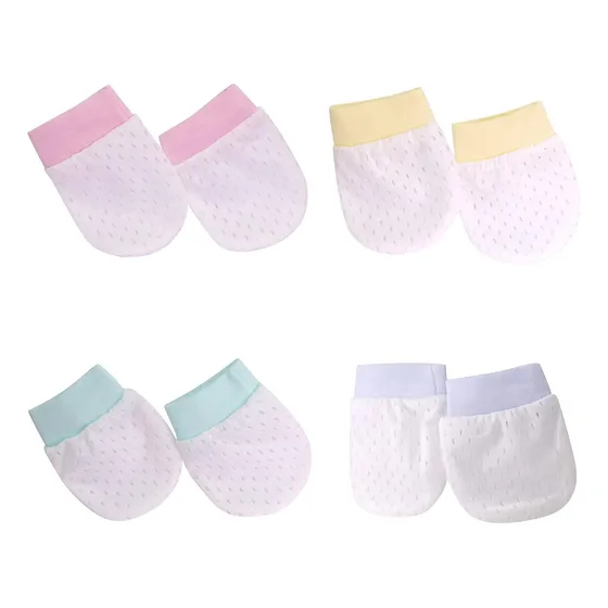 Manoplas De Algodón Para Bebés, Paquete De 4, Transpirables