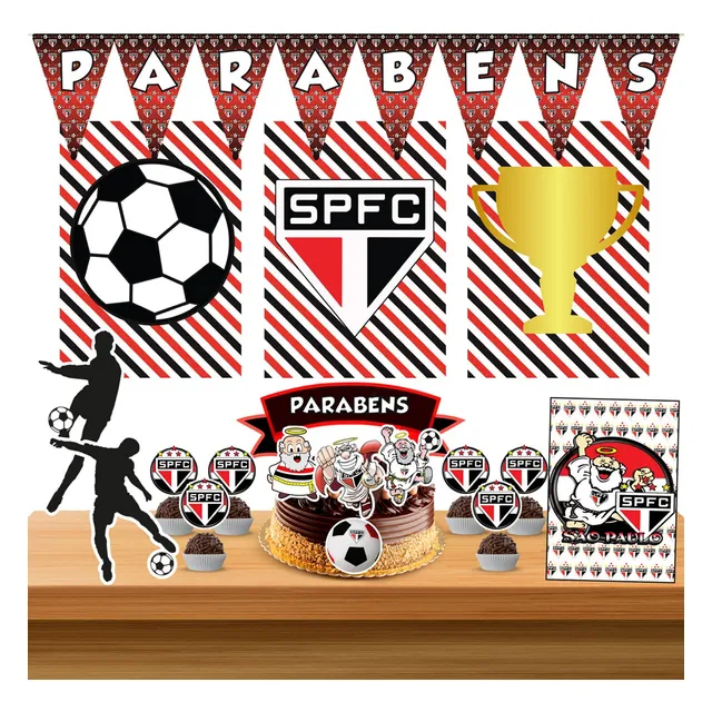 Kit Festa São Paulo -só Um Bolinho 35pçs